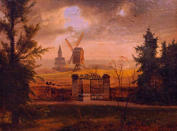 Landscape With Church Of Schwarzrheindorf, 1839 - Андреас Ахенбах