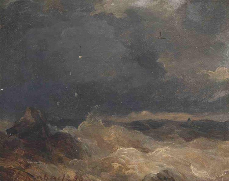Stormy coast, 1888 - Андреас Ахенбах