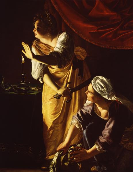 Judith and Her Maidservant with the Head of Holofernes, c.1624 - Артемизия Джентилески
