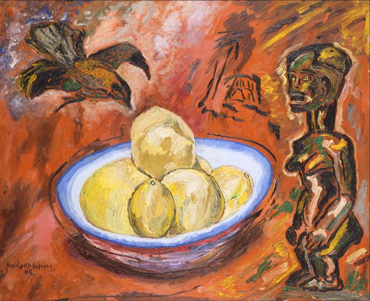 Untitled (Fang, Crow and Fruit), 1945 - Beauford Delaney