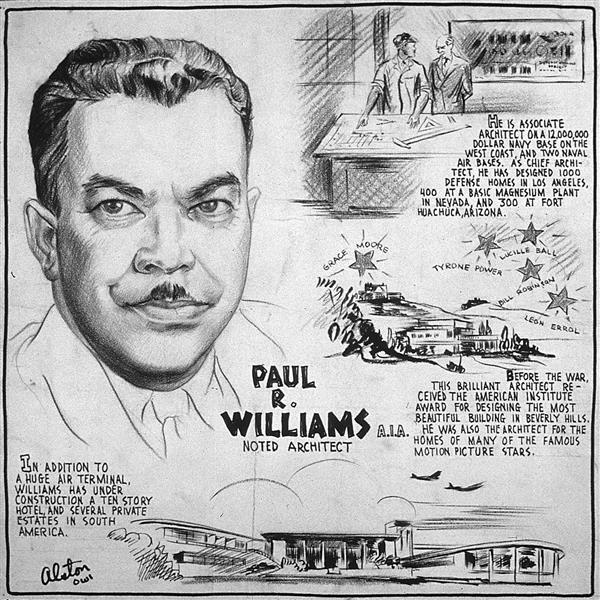 Cartoon of Paul R. Williams, 1943 - Charles Alston