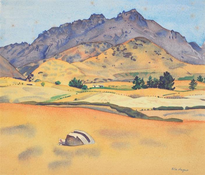 Arrowtown (Coronet Peak from Speargrass Flat), 1953 - Rita Angus