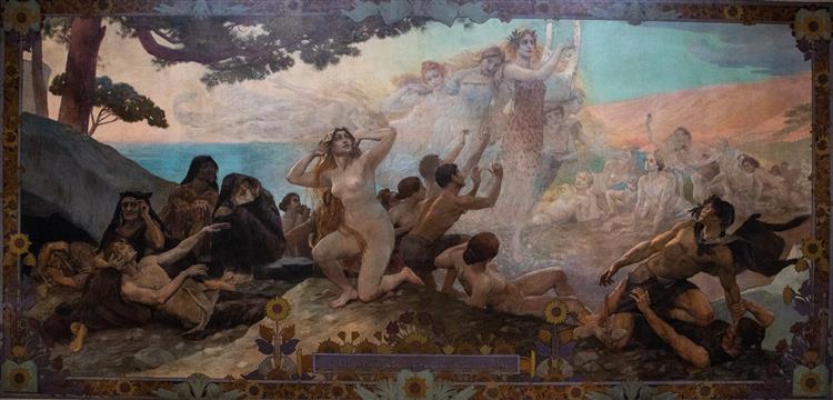 Le Chant Des Muses Éveille L'âme Humaine, 1898 - Georges-Antoine Rochegrosse