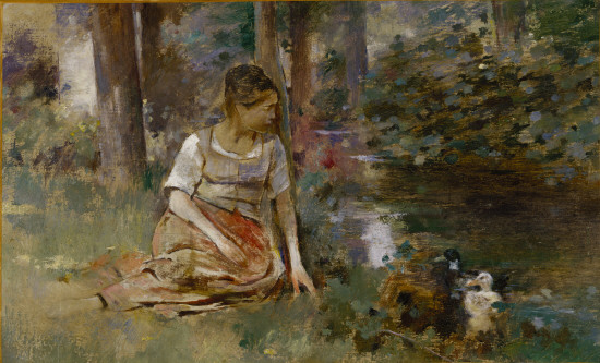 Femme Au Canard, 1891 - Theodore Robinson