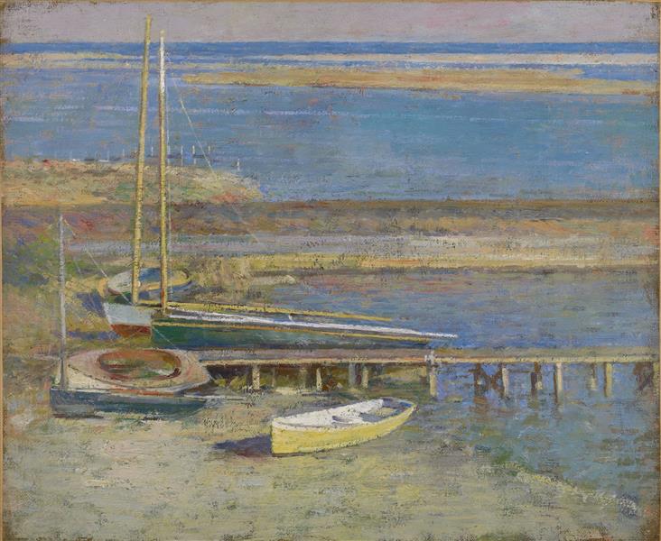 Boats at a Landing, 1894 - Теодор Робинсон