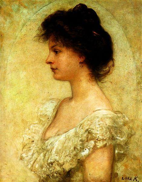 Portrait of Kornélia Lotz, c.1895 - Károly Lotz