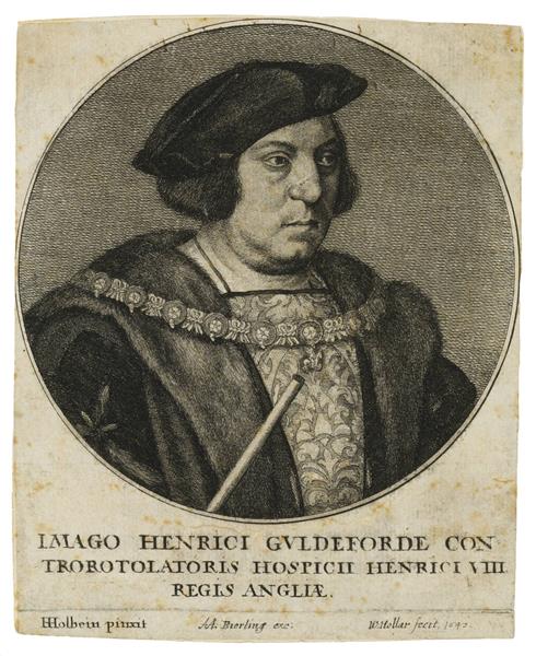 Portrait of Sir Henry Guildford, after Hans Holbein the Younger, 1647 - Václav Hollar