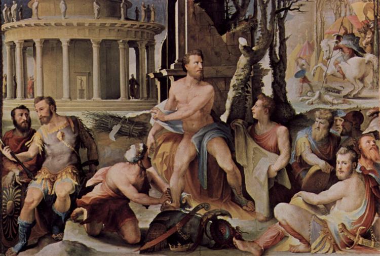 The Sacrifice of King Codron of Athens, c.1535 - Domenico Beccafumi