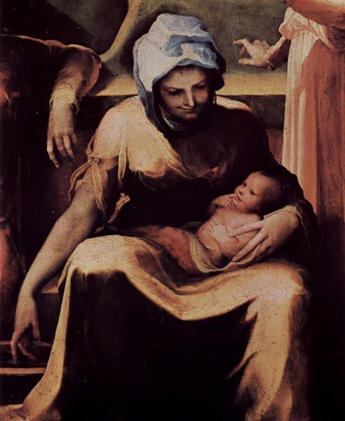 Birth of the Virgin (detail), c.1540 - Beccafumi