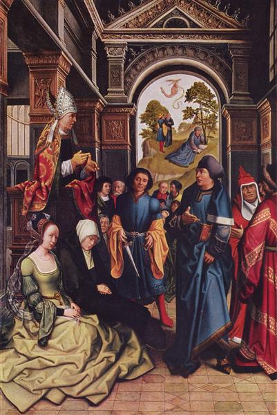 Preaches of Saint Ambrosius, c.1520 - Бернард ван Орлей