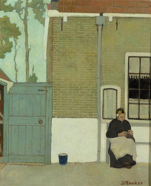 Female in front of her house, 1914 - Jan Mankes