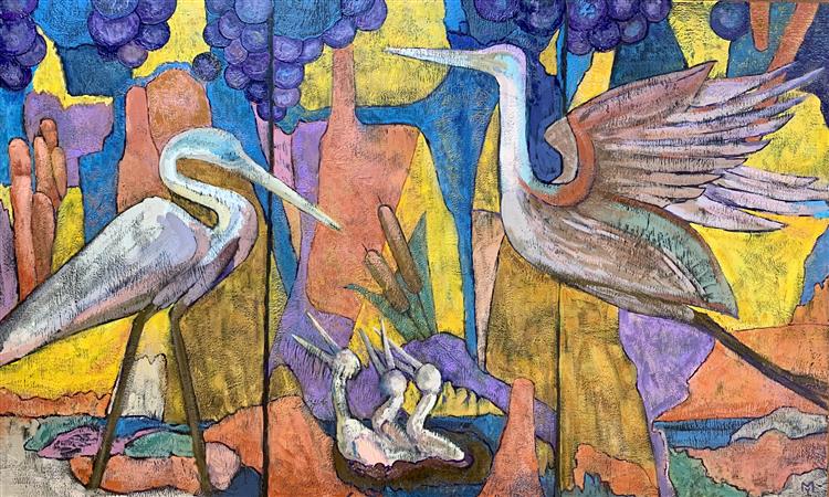 Herons. Poseidon birds., 2020 - Yulia Mamontova