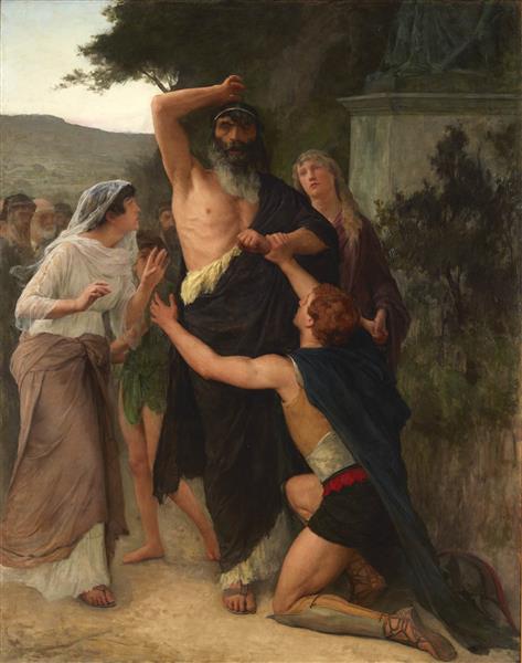 Oedipus curses his son Polynices, 1883 - Émile Friant