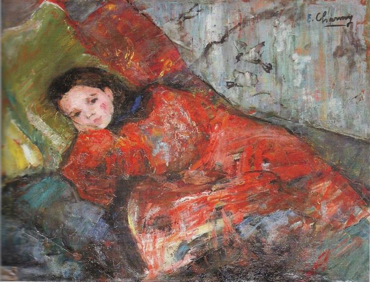 Young Girl Reclining, 1897 - Émilie Charmy
