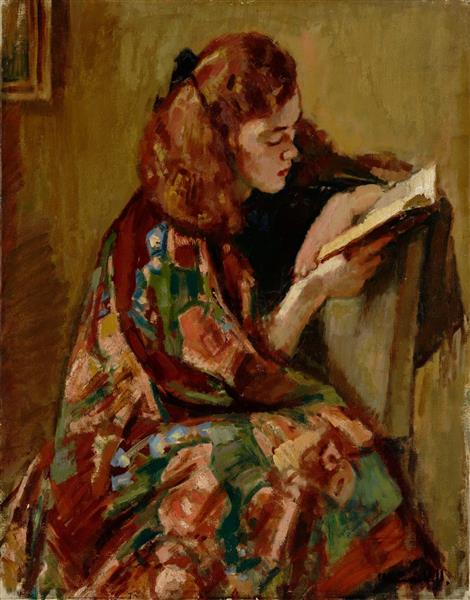 Reading girl, 1922 - Магнус Энкель