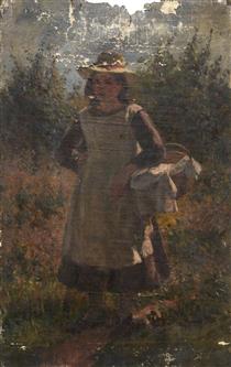 Girl in a Garden - Thomas Stuart Smith