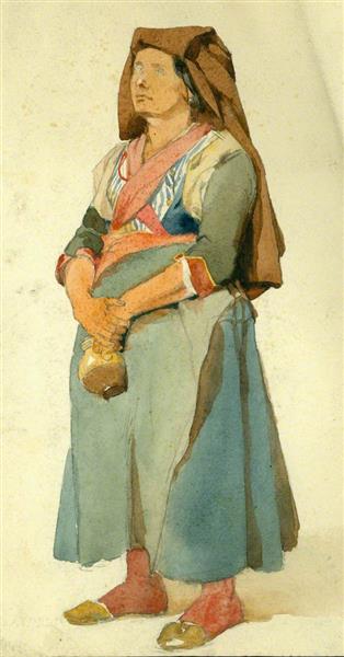 Portrait of An Italian Woman, 1840 - 1850 - Thomas Stuart Smith