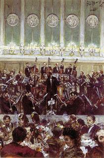 Concert of Bilse - Adolph von Menzel
