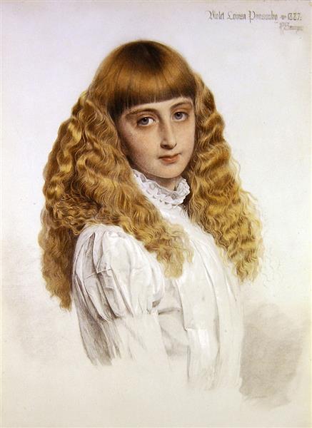 Portrait of Violet Louisa Ponsonby, 1887 - Энтони Фредерик Огастас Сэндис