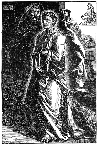 Illustration for the Poem "The Three Statues of Aegina", 1861 - Frederick Sandys