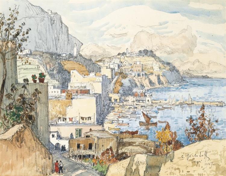 A View of Capri, 1927 - Konstantin Gorbatov