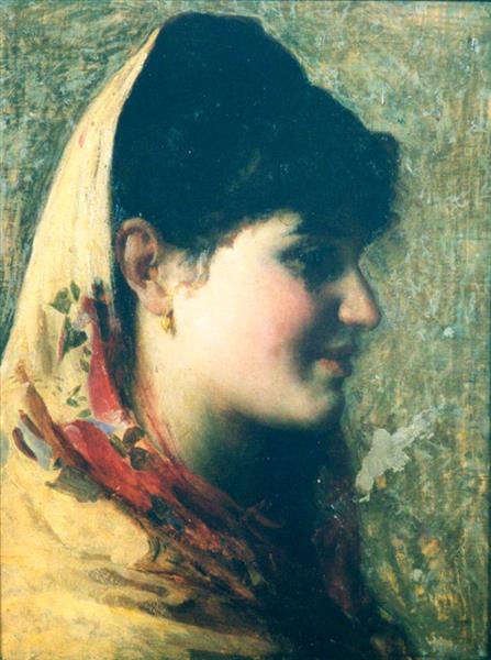 Portrait of a woman, c.1880 - Noè Bordignon