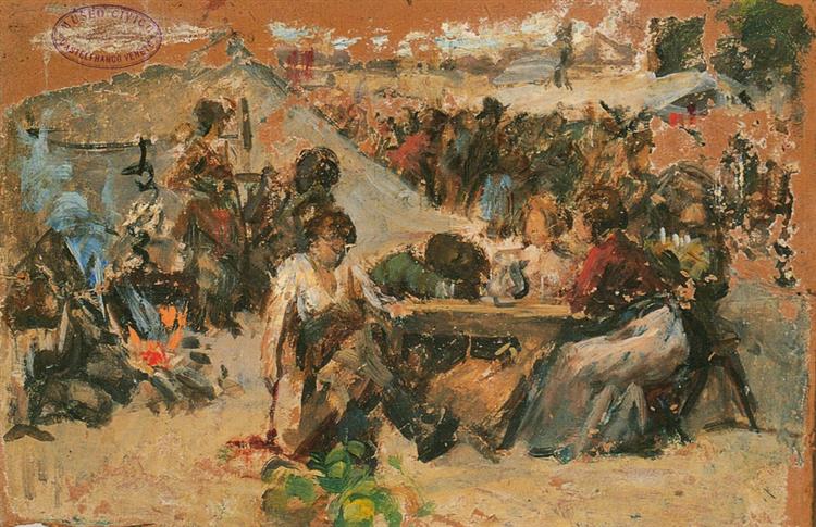 Country lunch, c.1890 - c.1899 - Noè Bordignon