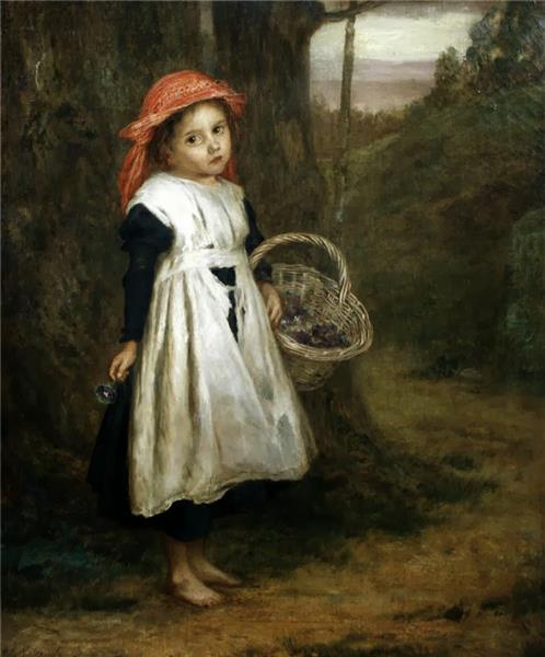 The little flower girl, 1887 - Augustus Edwin Mulready
