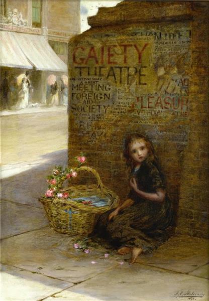 The flower girl, 1872 - Augustus Edwin Mulready