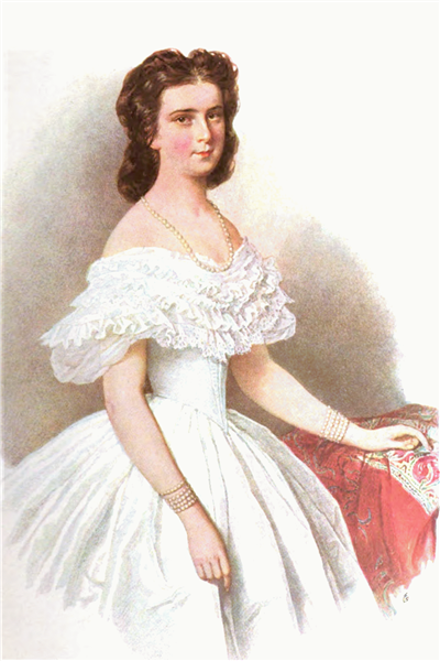 Empress Elisabeth of Austria, 1865 - Йозеф Крихубер
