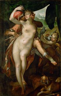 Venus and Adonis - Bartholomäus Spranger