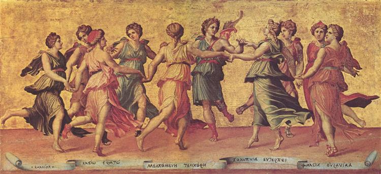 Apollon Dances with the Muses, 1540 - Giulio Romano