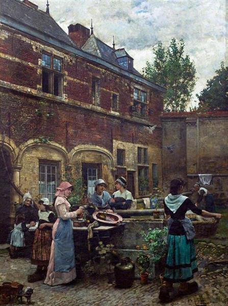 Alms Houses, Antwerp, Belgium, 1880 - William Logsdail
