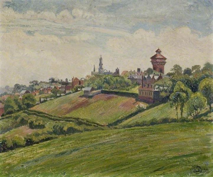 Colchester from Sheepen Hill, 1911 - Lucien Pissarro