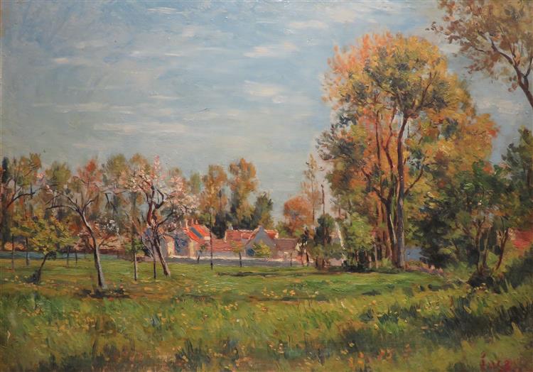 Landscape around Lagny, 1885 - Максимильен Люс
