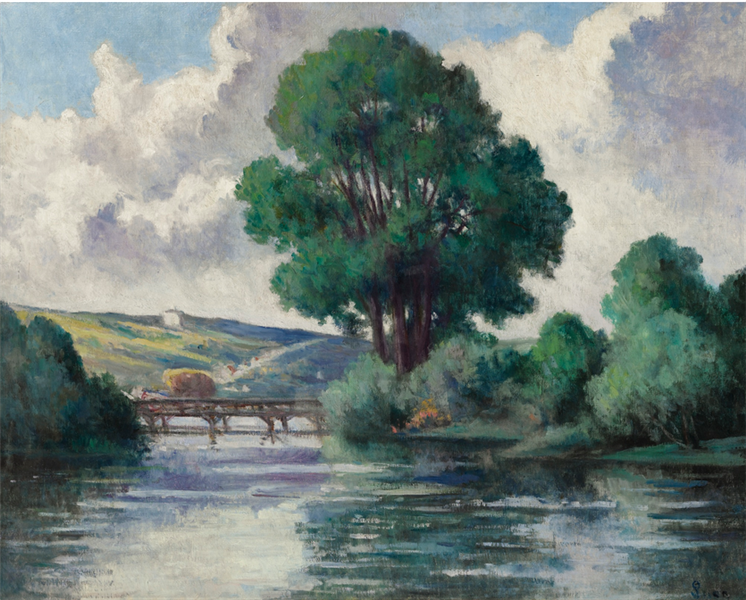 The Herville Footbridge, 1925 - Maximilien Luce