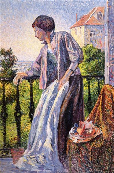 Madame Luce on the Balcony, 1893 - Maximilien Luce