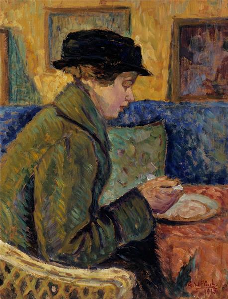 Woman in Profile, 1915 - Альфред Вильям Финч
