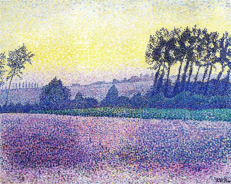 Auringonlaskun Maisema, 1892 - Alfred William Finch