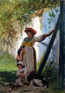 The little girl with a special nanny - Aurelio Tiratelli