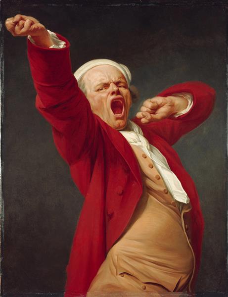 Self-portrait, yawning, 1783 - Joseph Ducreux