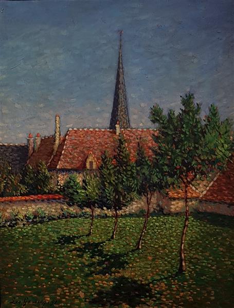 Le clocher d'Eragny, 1891 - Léo Gausson