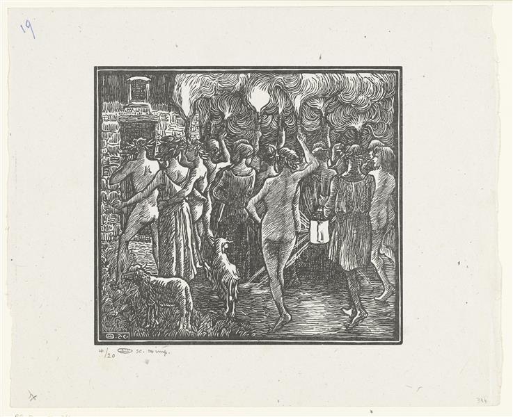 Daphnis et Chloe, 1899 - Lucien Pissarro