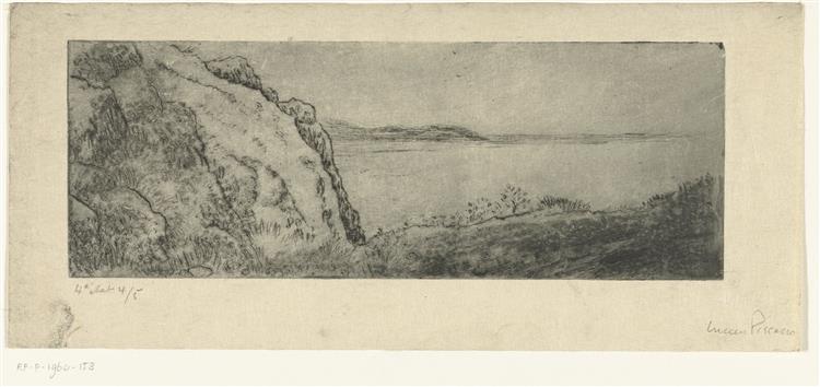 Heuvels aan de kust - Lucien Pissarro