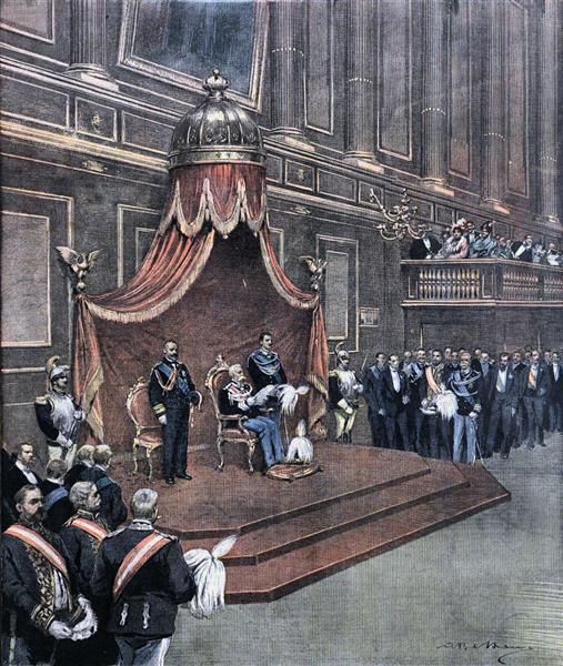 Inauguration of the III Session of the XX Legislature, 1899 - Achille Beltrame