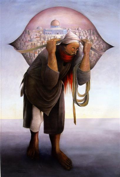 Jamal Al Mahamel III (The Camel. Carrier of Hardships III), 2005 - Sliman Mansour
