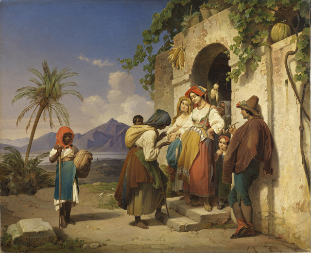Gypsy fortune-telling, 1834 - Theodor Leopold Weller