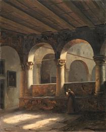 Glimpse of the monastery of Florence - Vincenzo Abbati