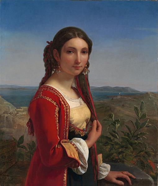 Portrait of a young woman of Retuna, 1822 - Léopold Robert