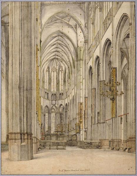 Interior of St Martin's Cathedral at Utrecht, 1636 - Питер Янс Санредам